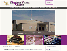 Tablet Screenshot of kingdomvisionchurch.org